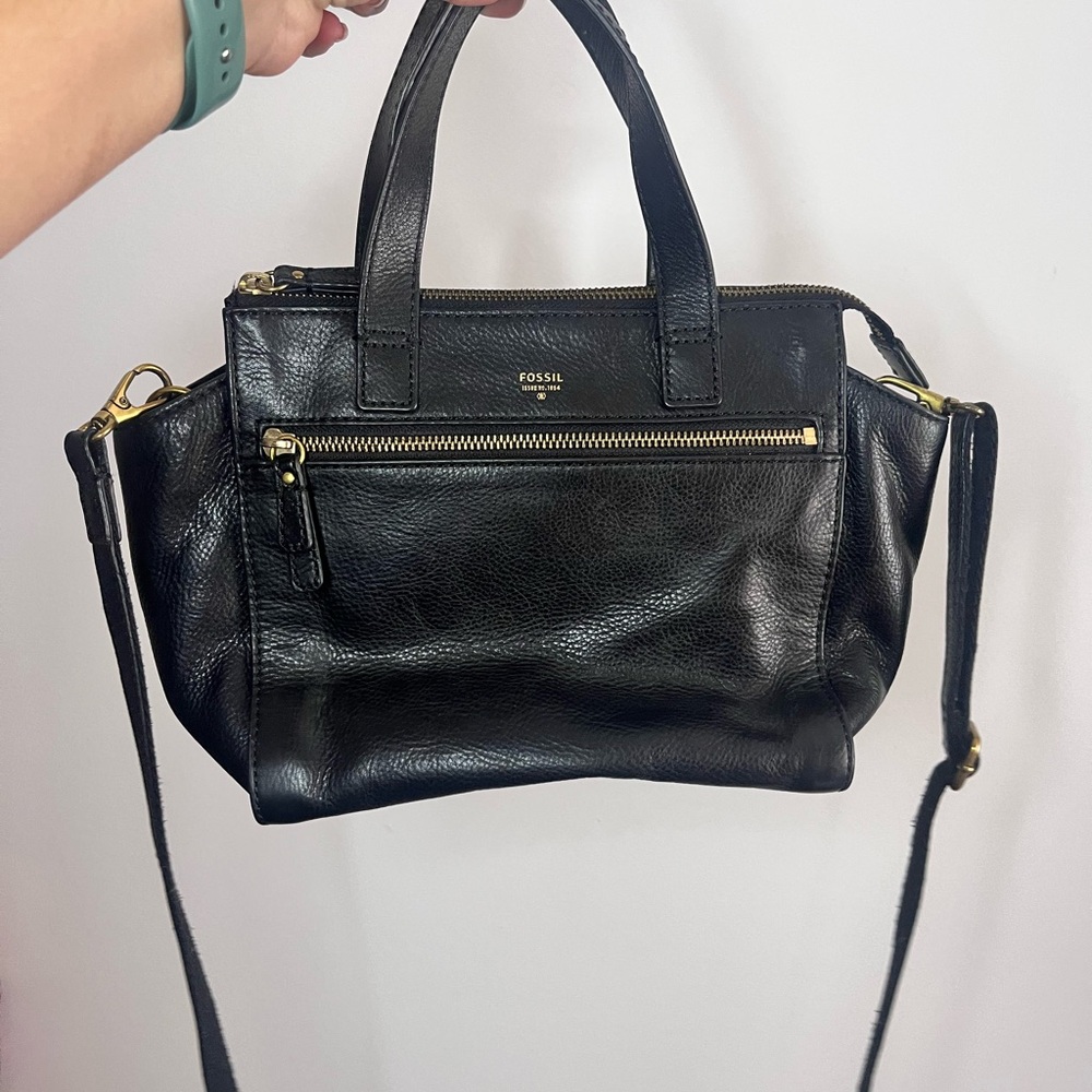 Fossil Tessa Black Leather Women's Bag